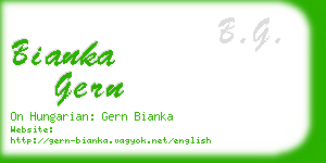 bianka gern business card